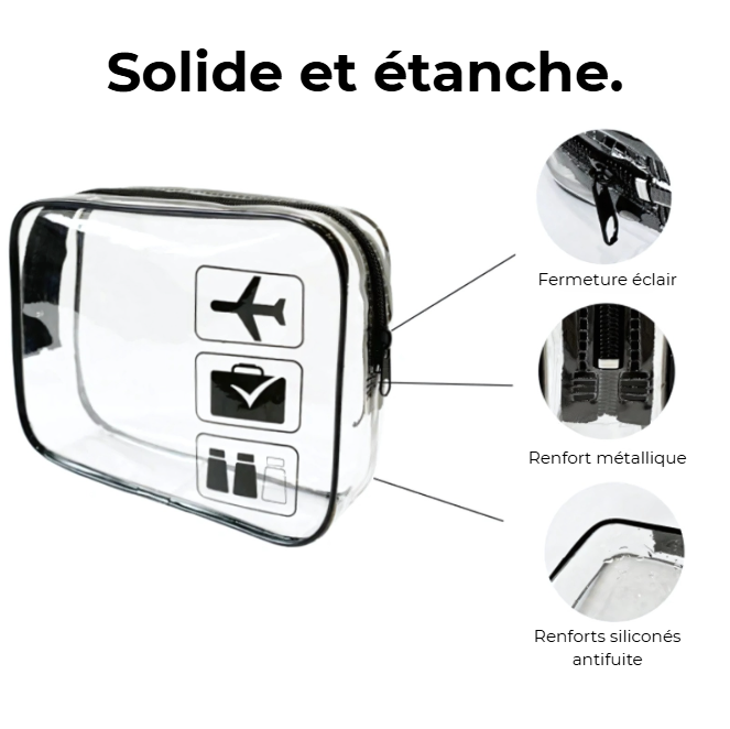 Pochette transparente pour l'avion